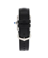 Pre-Owned Cartier Must de Cartier SolarBeat Tank Quartz Watch in Stainless Steel and Leather 22mm