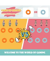 4-in-a-Row Connect Game with Basketball Hoop and Toss Ring