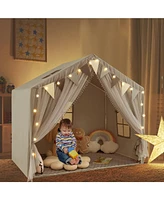 Large Toddler Playhouse Tent with Door Curtains Windows