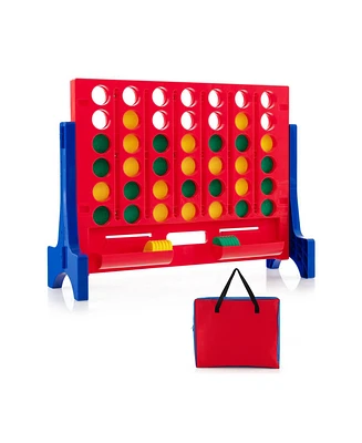 Jumbo 4-to-Score Connect Game Set with Carrying Bag and 42 Coins