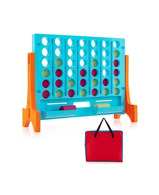 Jumbo 4-to-Score Connect Game Set with Carrying Bag and 42 Coins