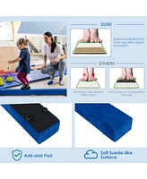 Folding Balance Beam with Solid Wood Base and Anti-slip Bottom
