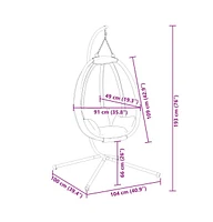 Hanging Egg Chair with Stand Anthracite Fabric and Steel