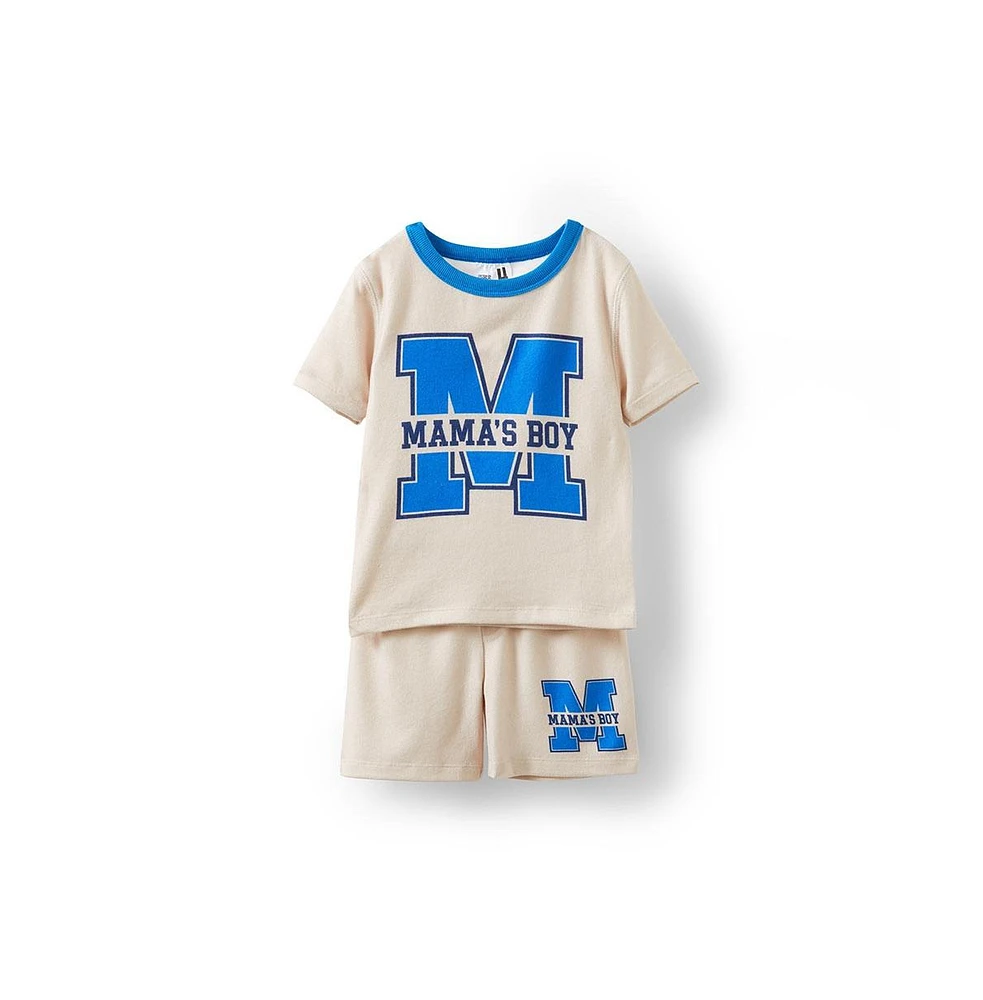 Cotton On Little Boys Little/Big Sawyer Super Soft Short Sleeve Pyjama Set