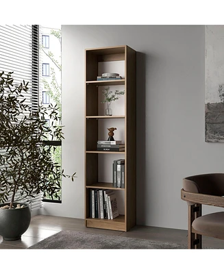 Beaver Balley Bookcase with Open Storage and 5 Shelves