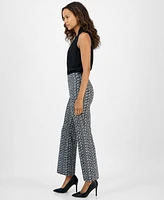 Ak Anne Klein Petite Printed Cool Crepe Pants