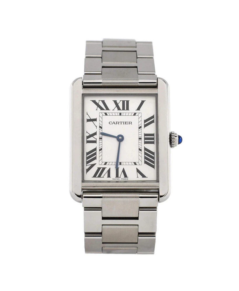 Pre-Owned Cartier Tank Solo Quartz Watch in Stainless Steel 27mm