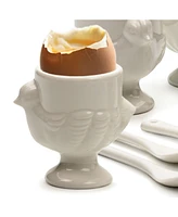 Rsvp International 8-Piece Porcelain Egg Cups and Spoon Set