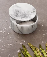 Rsvp International 5 Ounce Marble Salt Box with Hinged Lid