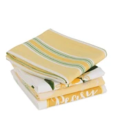 Design Imports Lemon Bliss Cotton Dishtowel Set, 18" x 28"