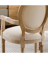 Solid Wood Dining Chair,Set of 2,Cream