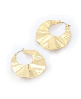 Robert Lee Morris Soho Gold Textured Hoop Earrings