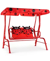2 Person Kids Patio Swing Porch Bench with Canopy
