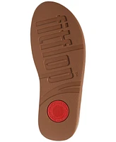FitFlop Women's Fino Crystal Chain Leather Toe-Post Sandals