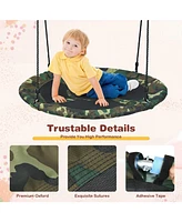 40-Inch Flying Saucer Tree Swing Outdoor Play Set with Adjustable Ropes Gift for Kids