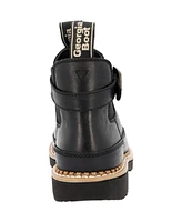 Georgia Boot Women's Black Buckle Chelsea Romeo