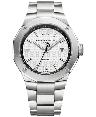 Baume & Mercier Men's Swiss Automatic Riviera Stainless Steel Bracelet Watch 42mm