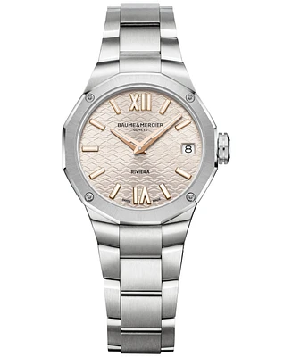 Baume & Mercier Women's Swiss Riviera Stainless Steel Bracelet Watch 33mm