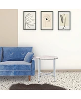 Contemporary Round End Table – Manufactured Wood and Metal Design