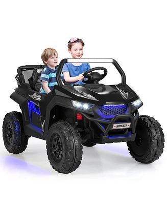 12V 2-Seater Kids Ride on Utv with Slow Start Function and Music Player
