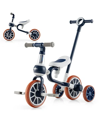 4-in-1 Kids Trike Bike with Adjustable Parent Push Handle and Seat Height