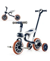 4-in-1 Kids Trike Bike with Adjustable Parent Push Handle and Seat Height