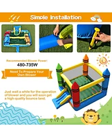 Kids Inflatable Bounce House with Slide and Ocean Balls Not Included Blower