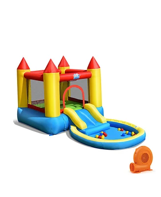 Inflatable Kids Slide Bounce House with 550w Blower
