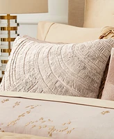 Donna Karan Home Foil Printed and Textured Decorative Pillow, 16" x 20"