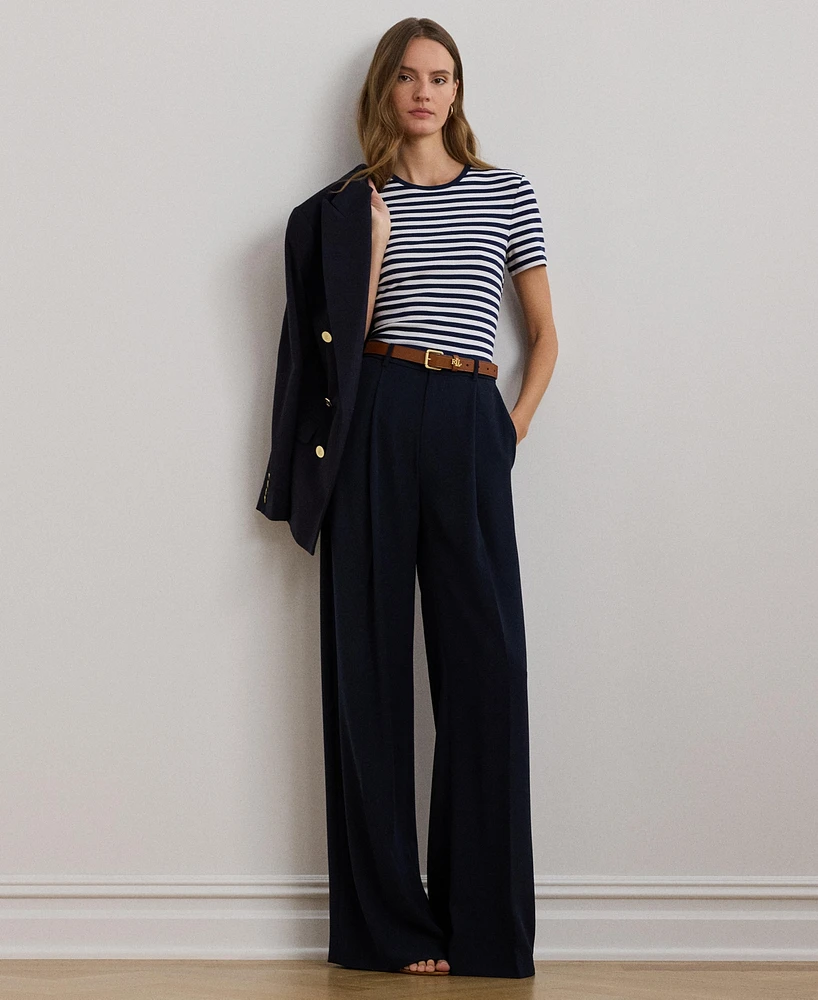 Lauren Ralph Women's Double-Faced Georgette Wide-Leg Pants