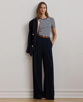 Lauren Ralph Women's Double-Faced Georgette Wide-Leg Pants