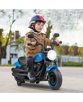 Kids Electric Motorcycle with Training Wheels and Led Headlights