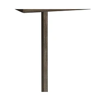 25" Black And Oak Solid Wood Rectangular End Table
