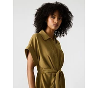Steve Madden Women's Tori Tie-Waist Short-Sleeve Shirtdress