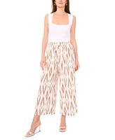 Vince Camuto Women's Printed Pull-On Wide-Leg Pants