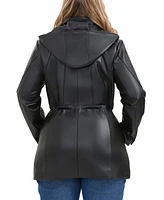Bgsd Plus Elena Leather Parka Coat