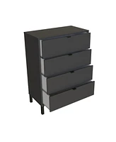 Four Drawer Standard Chest for Bedroom Storage and Organization