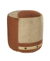 Cotton Ottoman with Soft Cushioned Top for Relaxation