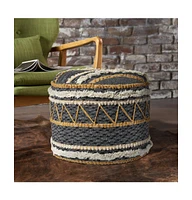 Cotton Ottoman Footrest for Living Room Seating and Cozy Home Decor