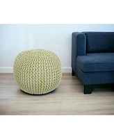 Stylish Round Pouf Ottoman for Casual Seating and Modern Home Decor