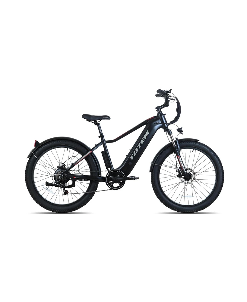 Ranger EBike for Adults, 750W Powerful Motor, 48V 15Ah Removable Integrated Lithium Battery, Shimano 7 Speed Gears, Black