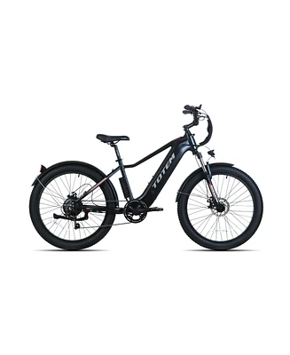 Ranger EBike for Adults, 750W Powerful Motor, 48V 15Ah Removable Integrated Lithium Battery, Shimano 7 Speed Gears, Black