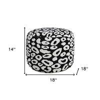 Cotton Blend Ottoman for Living Room Footrest and Comfortable Seating