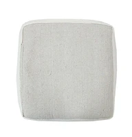 Cotton Striped Pouf Ottoman for Living Room and Bedroom Seating