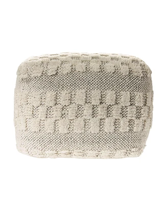 Upholstered Wool Ottoman for Footrest and Stylish Living Room Seating