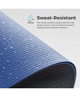 Sunny Health & Fitness Anti-Slip Dual Color Exercise Yoga Mat,Blue