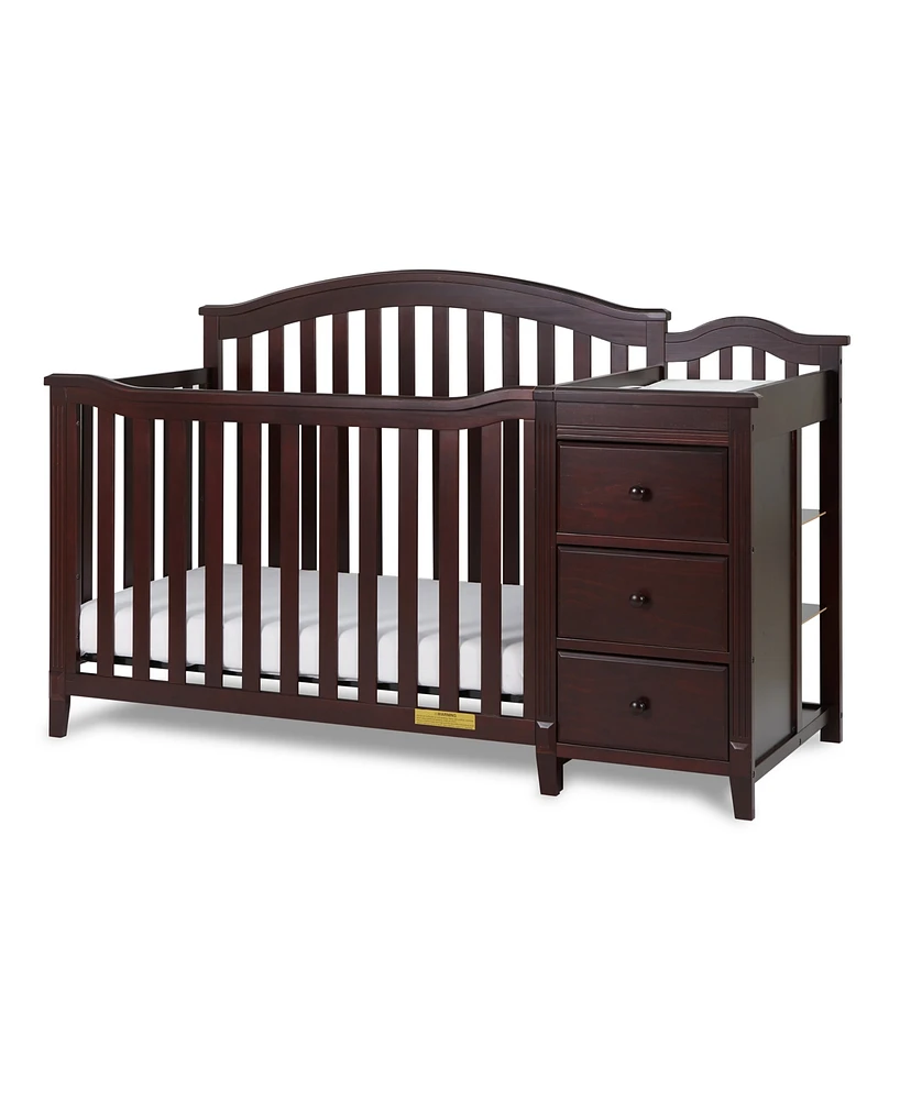 Afg Baby Furniture 46" Wooden Kali Ii 4 in 1 Convertible Crib and Changer