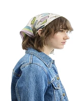 Coach Hang Tag Printed Silk Bandana Scarf