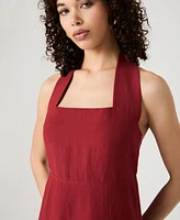 French Connection Women's Birdie Linen-Blend Halter-Neck Midi Dress