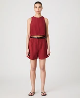French Connection Women's Birdie High-Rise Walking Shorts